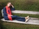 Un petit repos dans un banc en mou-mou.